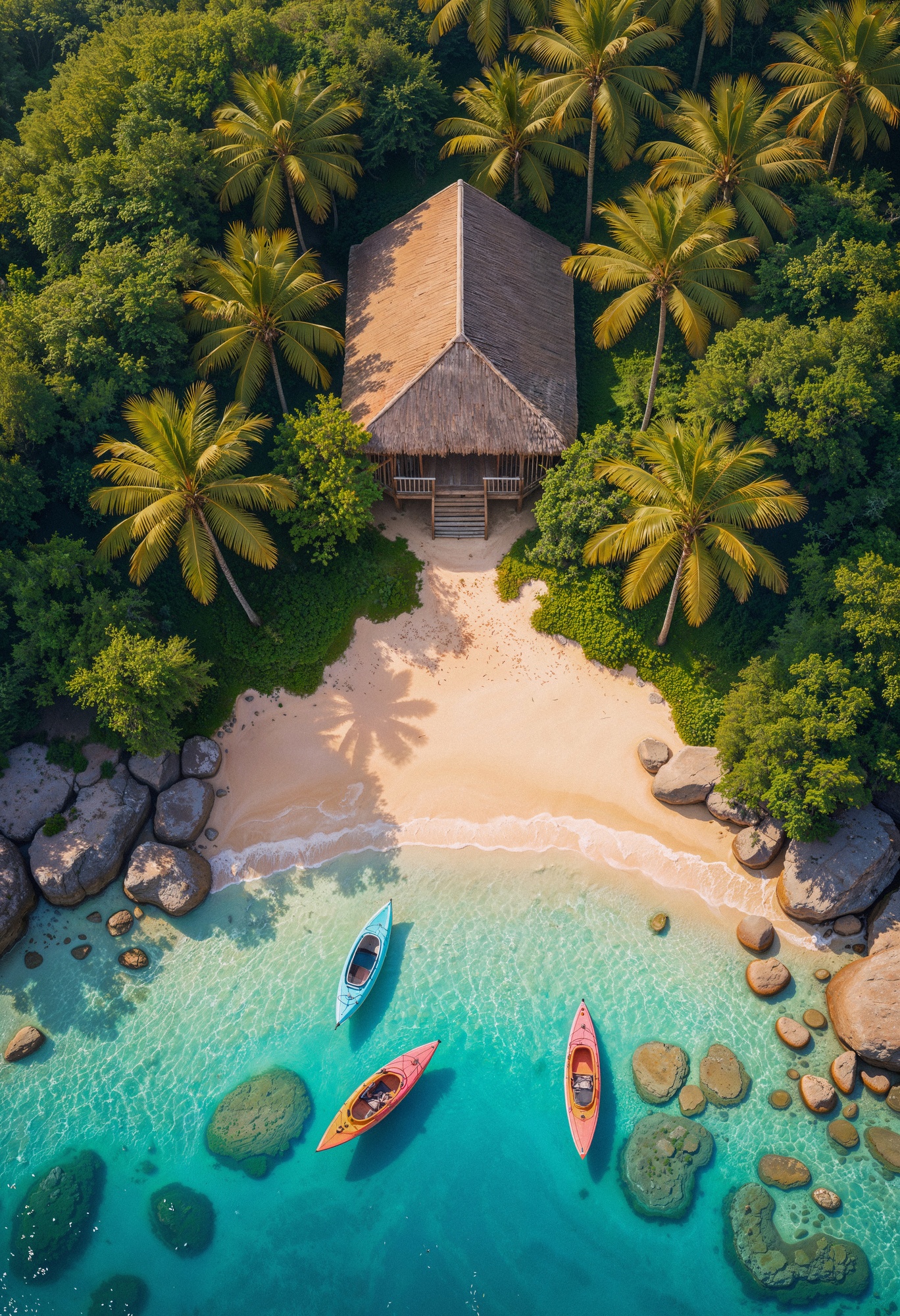 tropical-paradise-with-beach-hut-kayaks-turquoise-waters